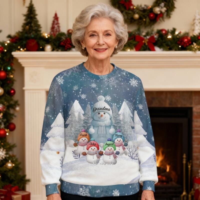 Pull moche personnalisé unisexe avec motif personnalisé pour enfants adorable cadeau de Noël pour sa famille