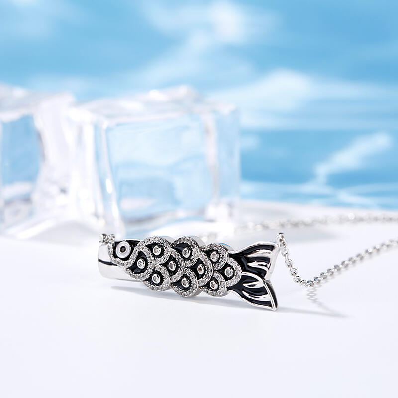 Jeulia Japanische Koinobori Anhänger Sterling Silber Halskette