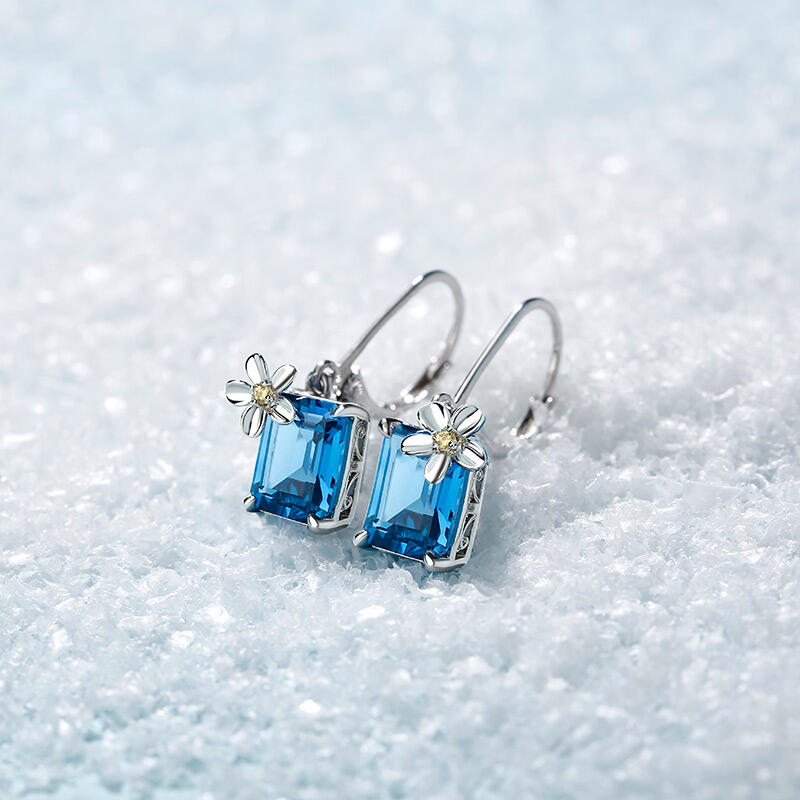 Jeulia デイジー 雛菊 デザイン シルバー ピアス