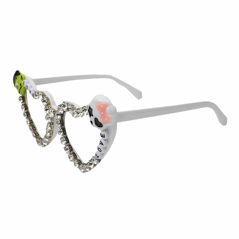 Halloween Cedriea Heart Green Monster Glasses