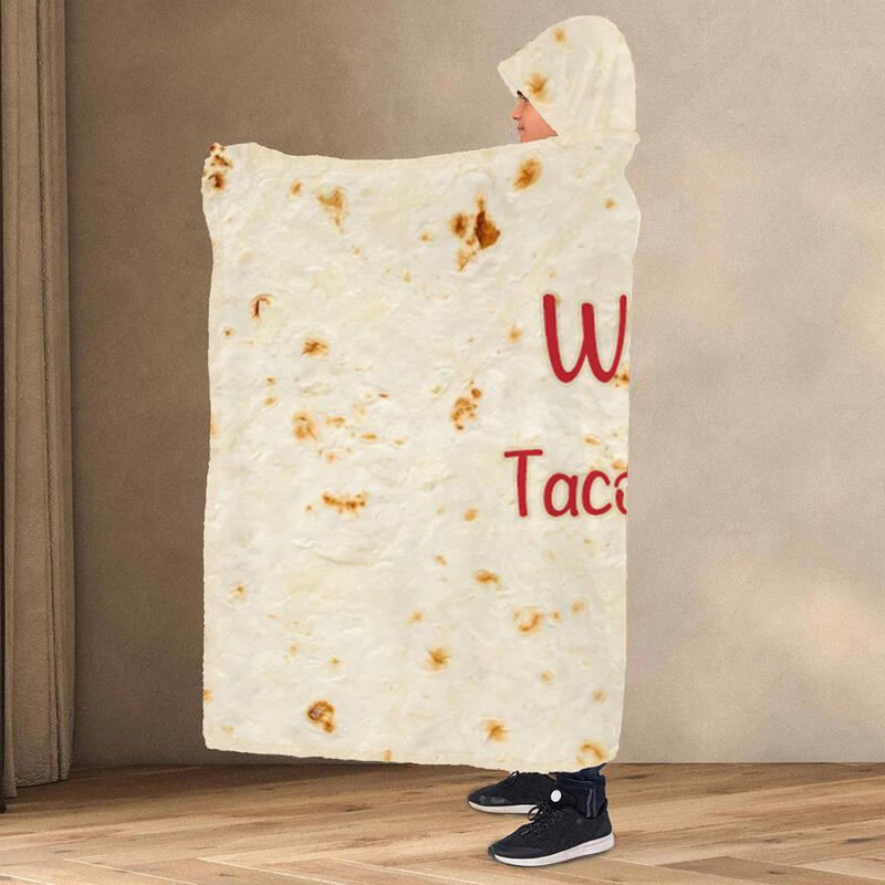 Personlig graverad hoodie med filt som kan bäras Rolig present till familjen