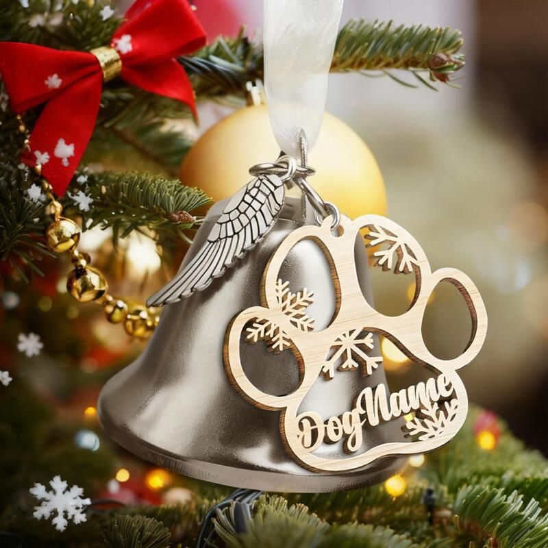 名入れ 肉球 ベル クリスマスツリー 飾り オーナメント