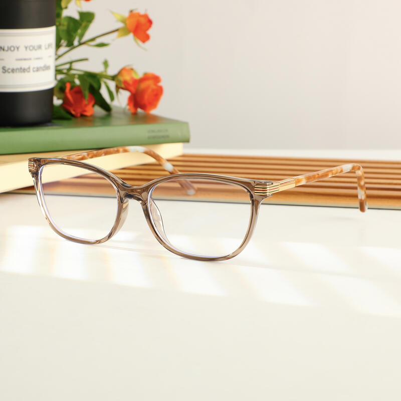 Dickens Rechteckige Braune Brille