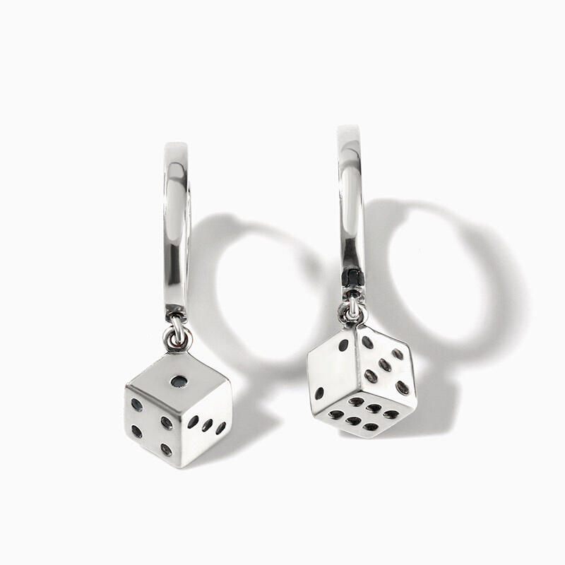 Jeulia "Roll Da Dice" Sterling Silver Earrings