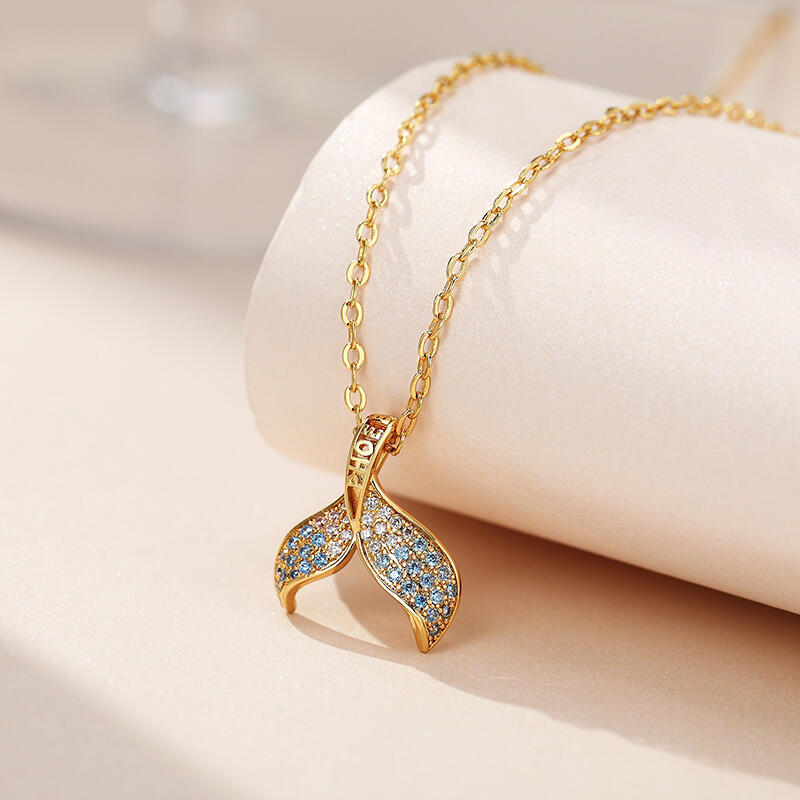 Jeulia Collar personalizado de nombre para mujer con cola de sirena