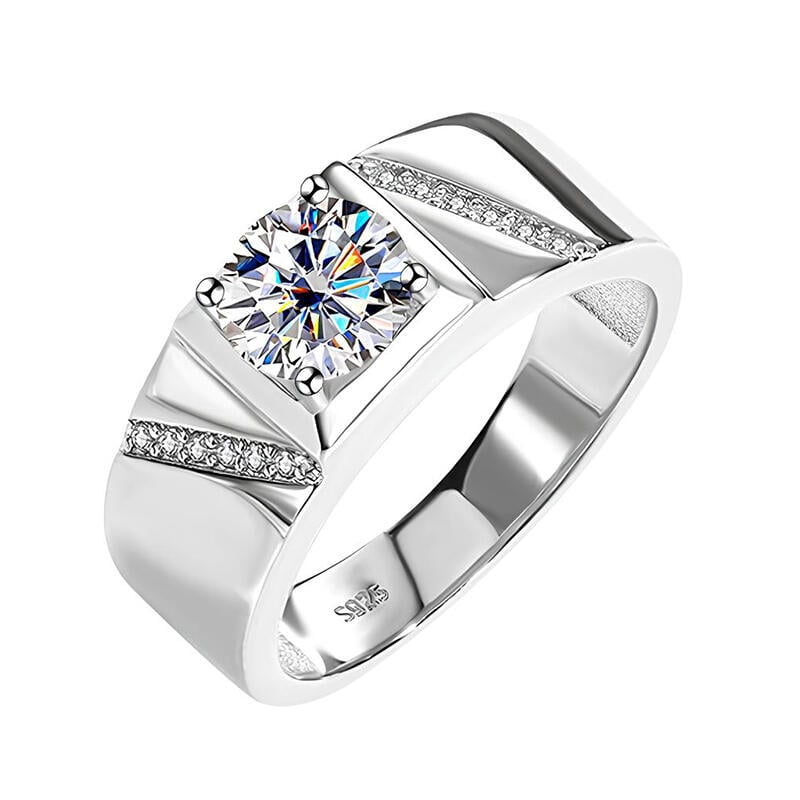 Simple Men S Rings Jeulia Simple Men's Engagement Ring Sterling Silver - Jeulia Jewelry