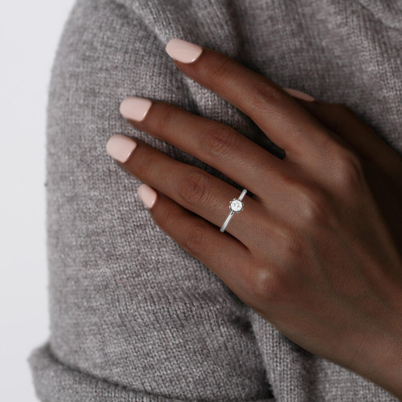 "I'll Find You in Every Lifetime" Round Cut Solitaire Engagement Ring