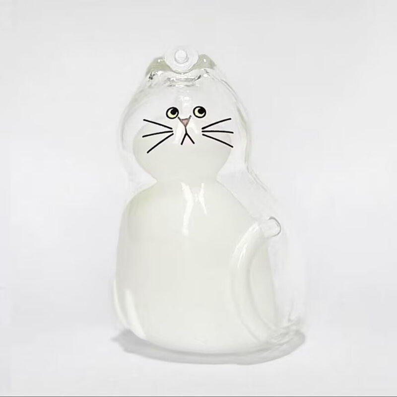 キーホルダー 猫 遺毛 抜け毛 収納 透明ボトル メモリアルグッズ