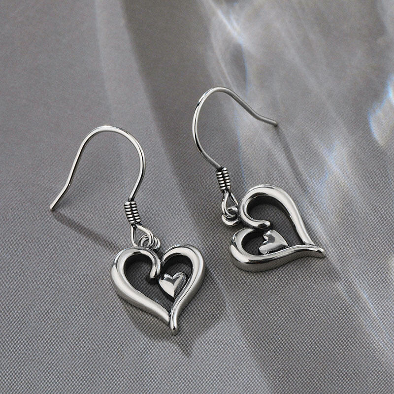 Jeulia "Joy of My Heart" Sterling Silver Earrings