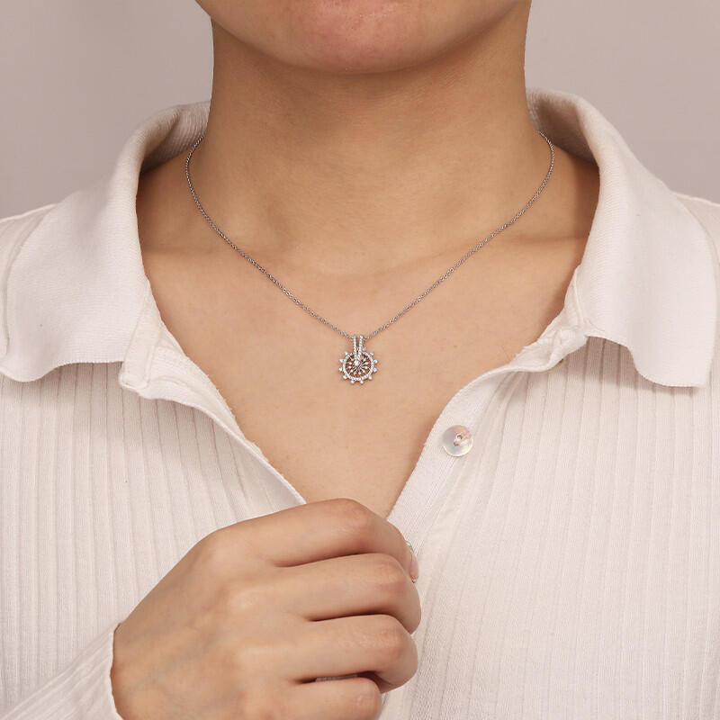 "Ferris Wheel" Round Cut Necklace