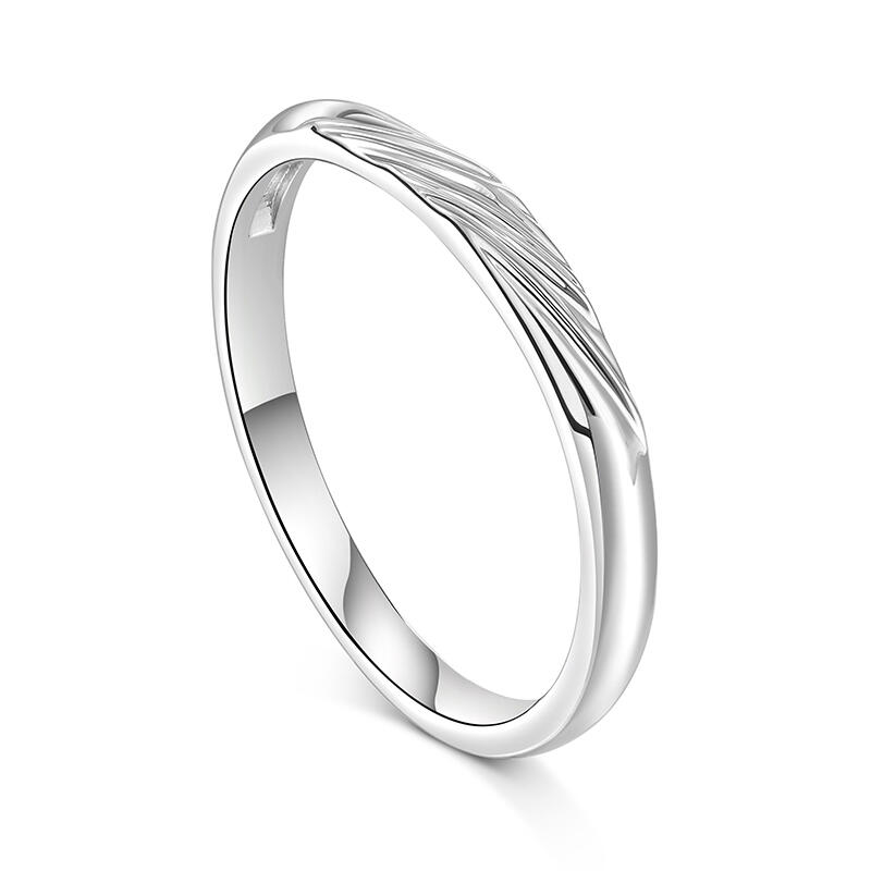 Jeulia Anillo de Hombre Elegante de Plata de Ley