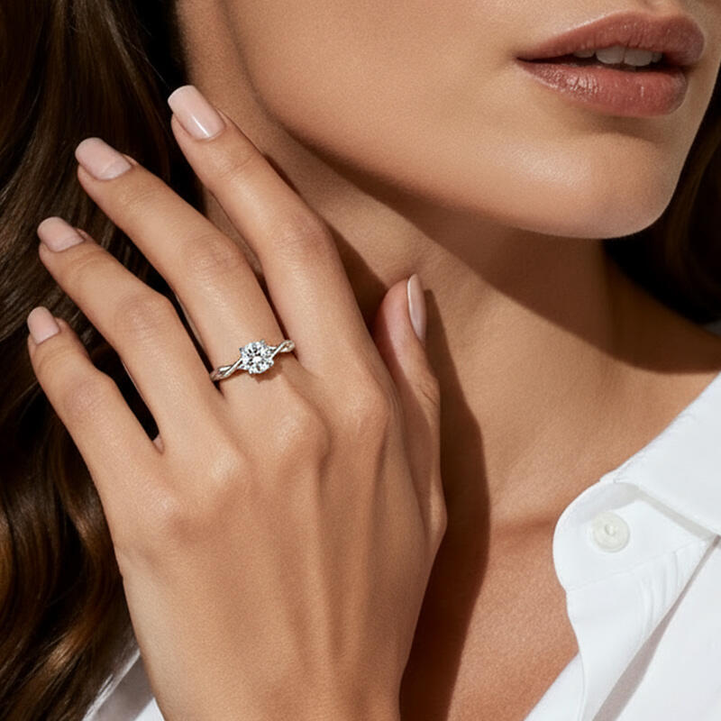 Jeulia Lab Grown Diamond Engagement Ring 10K/14K/18K Gold Platinum