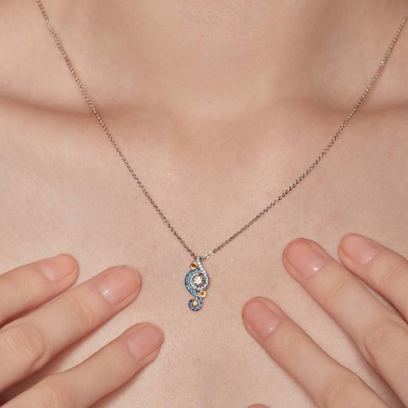 "The Starry Night" Round Cut Necklace