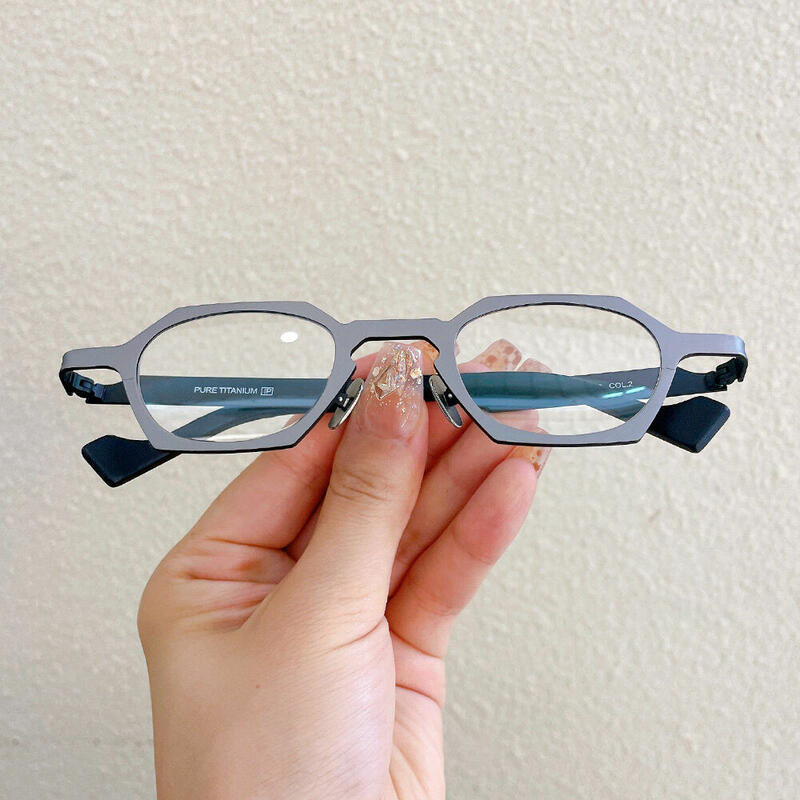Saul Geometric Brown Glasses