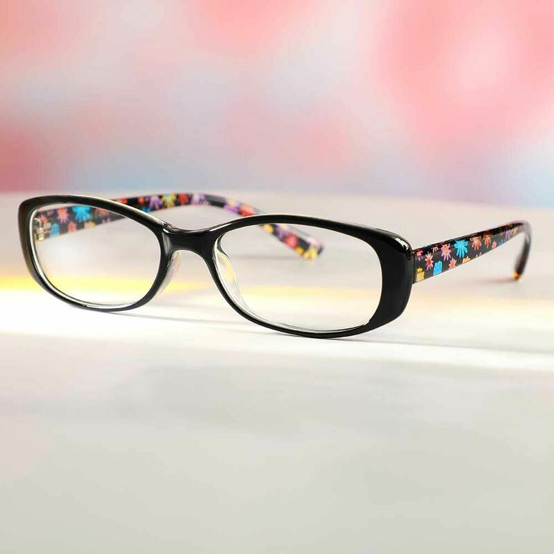 Theresa Rechteckige Schwarze Brille