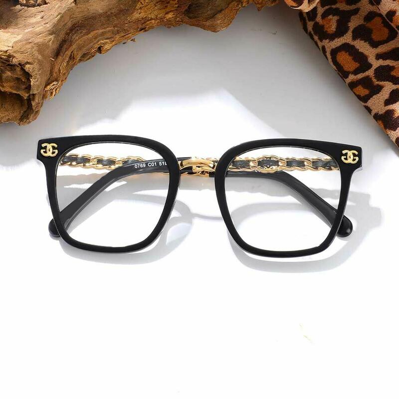 Abbey Quadratische Schwarze Brille