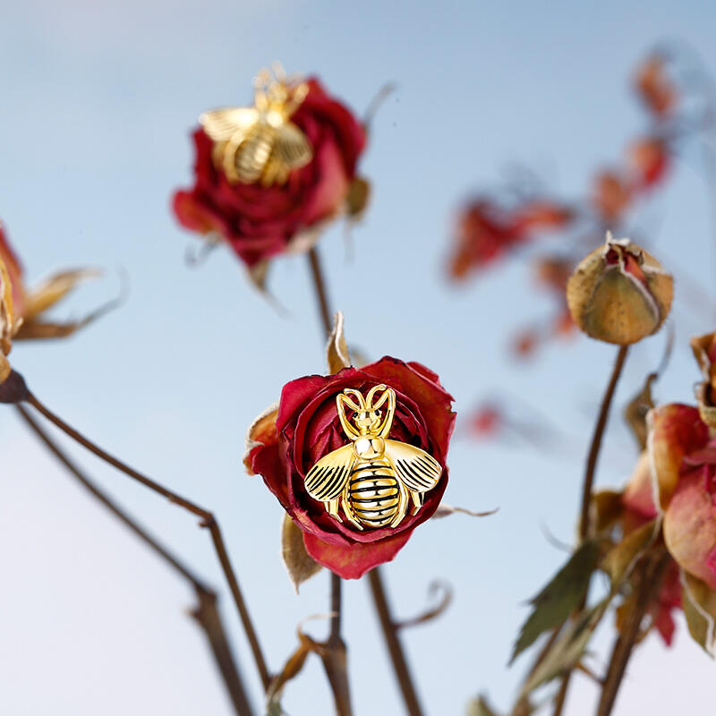 Jeulia "Guide the Life" Honey Bee Sterling Silver Earrings