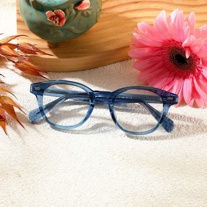 Occhiali da Vista Daisy Rotondo Blu 