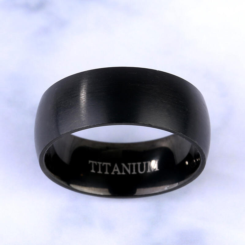 Jeulia Black Titanium Steel Men's Band