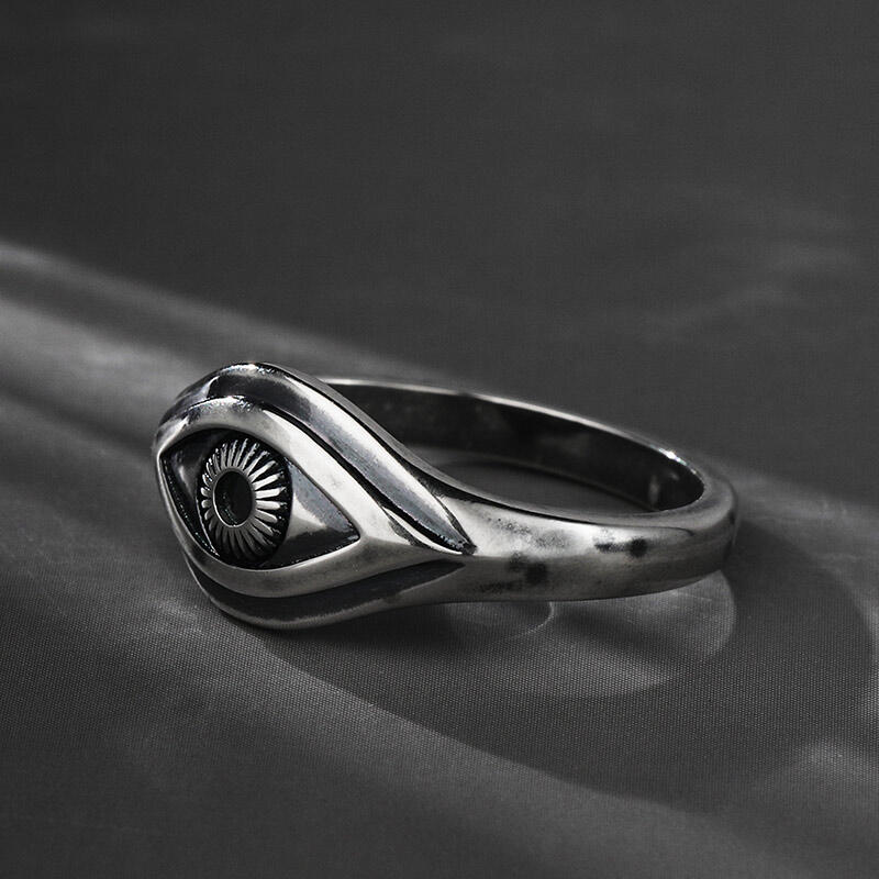 Jeulia "Evil Eye" Sterling Silver Ring