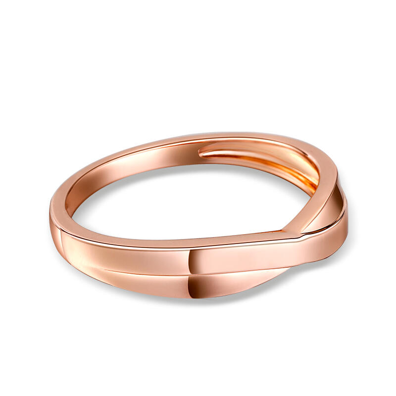 Jeulia Stylish Crossover Sterling Silver Men's Band