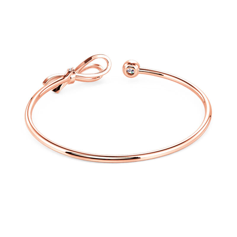 Jeulia "Knot Of Love" Sterling Sliver Bangle