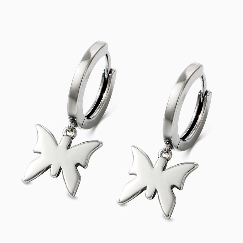 Jeulia "Mystic Butterfly" Sterling Silver Earrings