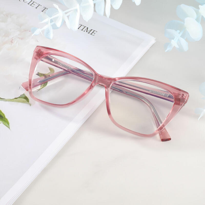 Occhiali da Vista Beckett Cat Eye Rosa 