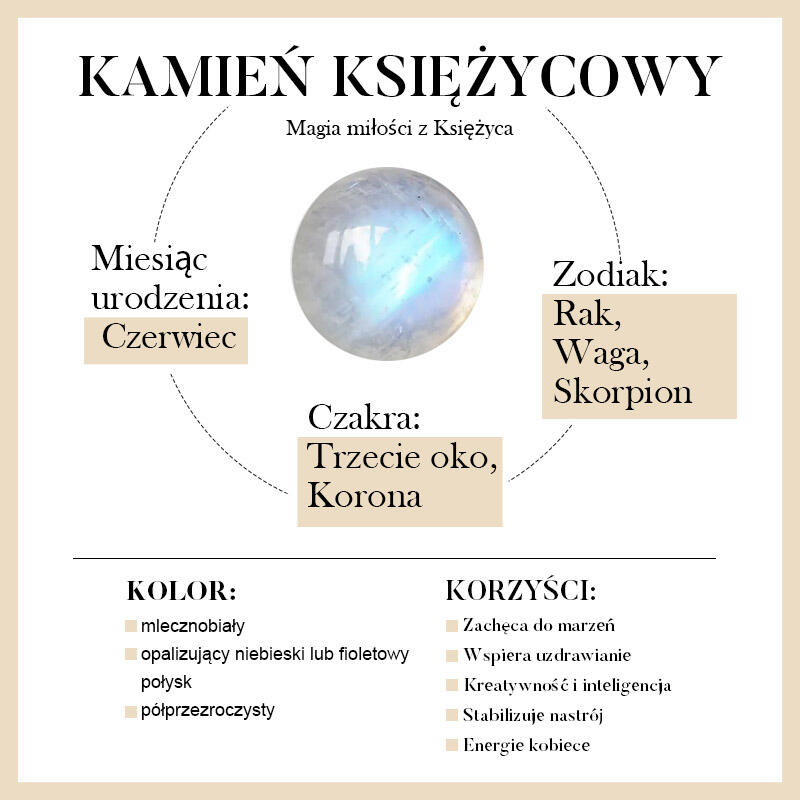 Jeulia " Czarujący Księżyc" Owalnie Cięty Kamień Księżycowy Pierścionek Srebrny