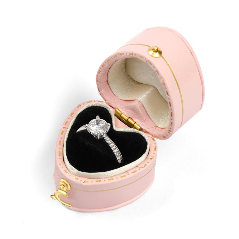 Pink Ring Box Jeulia Romantic Pink Heart Shaped Ring Box - Jeulia Jewelry