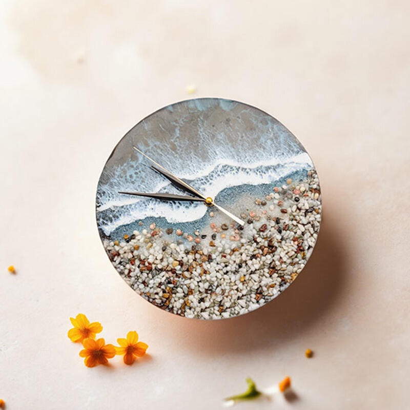 Reslol Enchanting Ocean Wave Resin Art Wall Clock