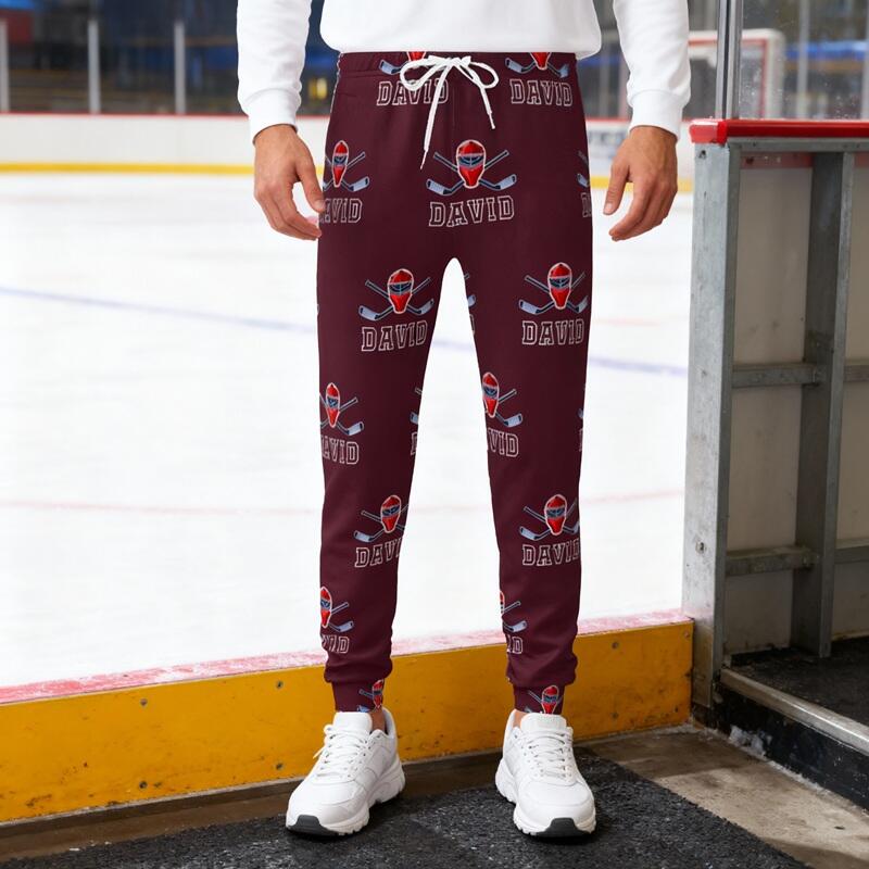 Personalisierte Unisex-Jogginghose mit individuellem Namen und Nummer im Hockey-Design Geschenk für Sportliebhaber