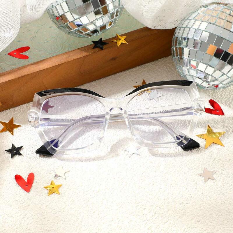 Quentin Geometrische Klare Brille