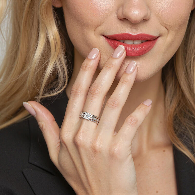 "The Elopement" Round Cut Bridal Set