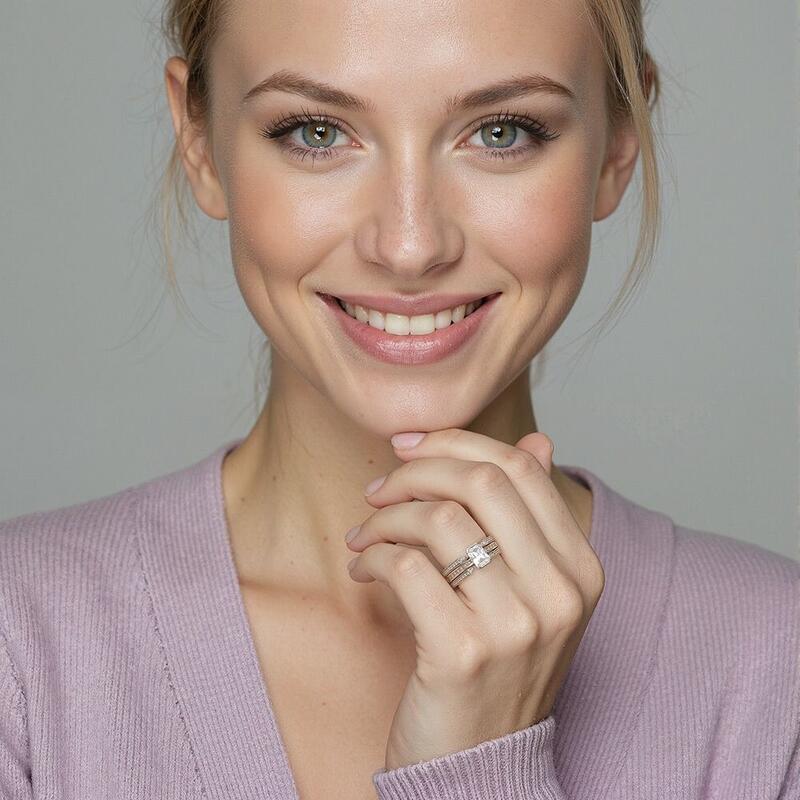 "I'm Yours" Radiant Cut Bridal Set