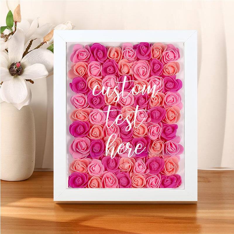 名入れ プリザーブドフラワー ボックスフレーム 枯れない花 造花