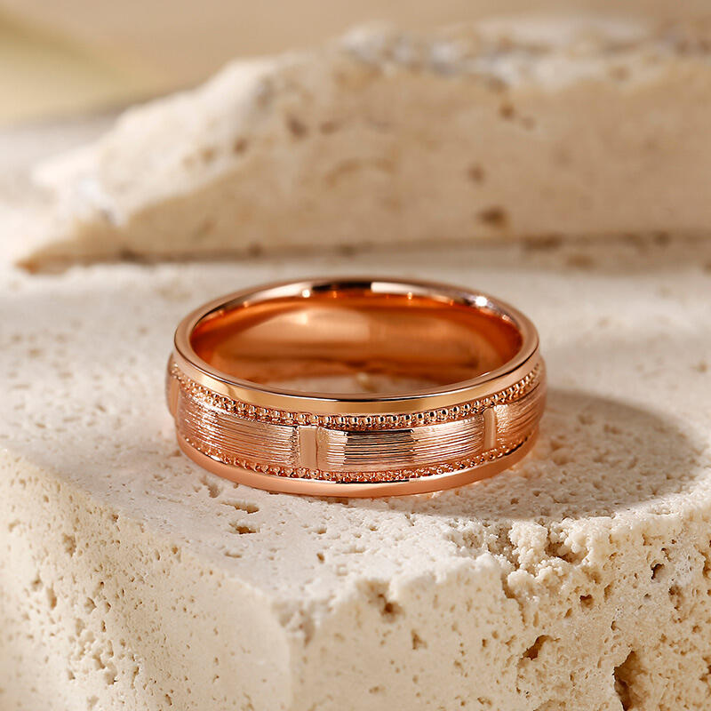 Jeulia Stylish Matte Sterling Silver Men's Band