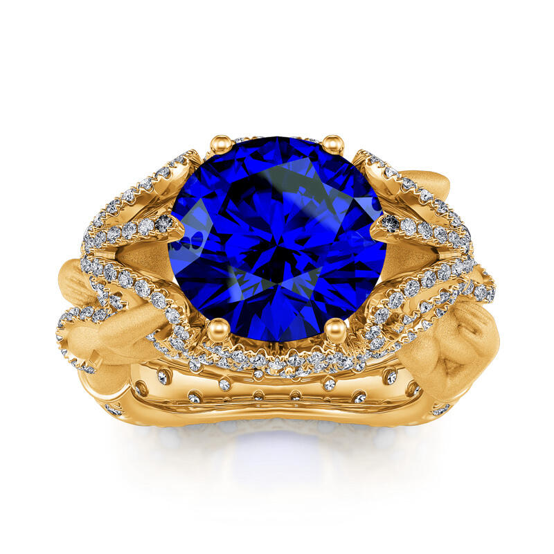 Jeulia "The Ocean's Fairy" Round Cut Sterling Silver Mermaid Ring