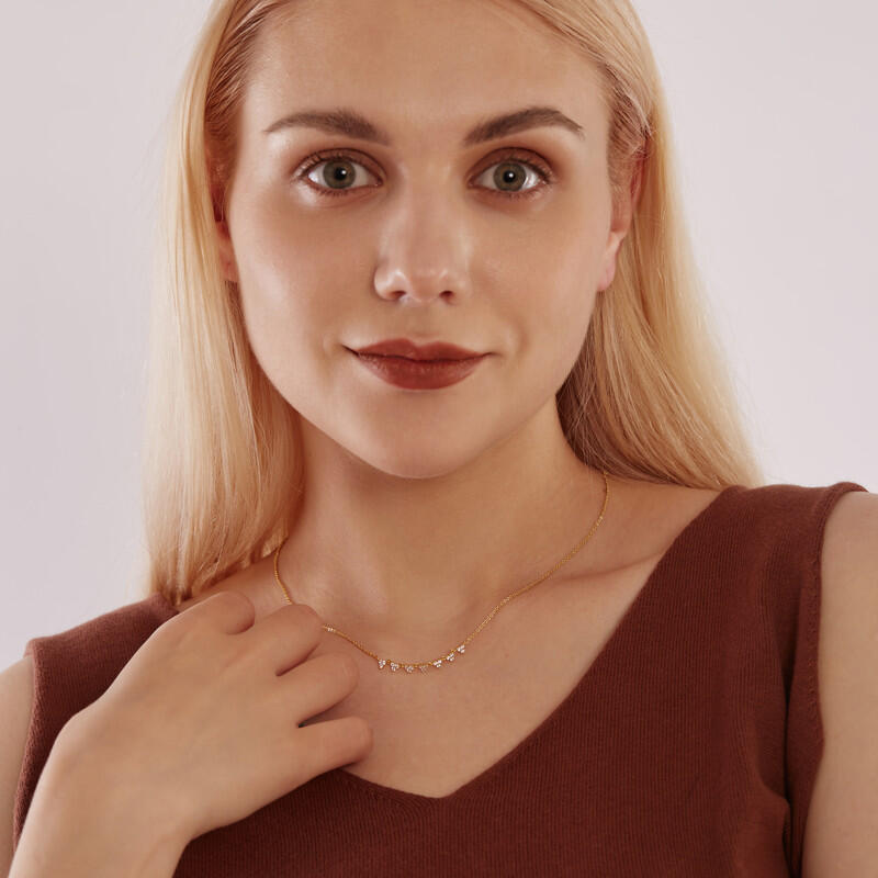 "The Scattering Stars" Round Cut Cluster Necklace