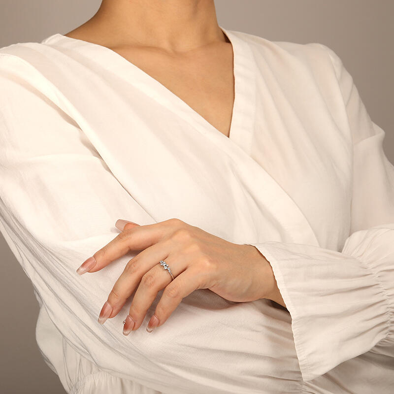 "Forever" Stackable Cluster Dainty Ring