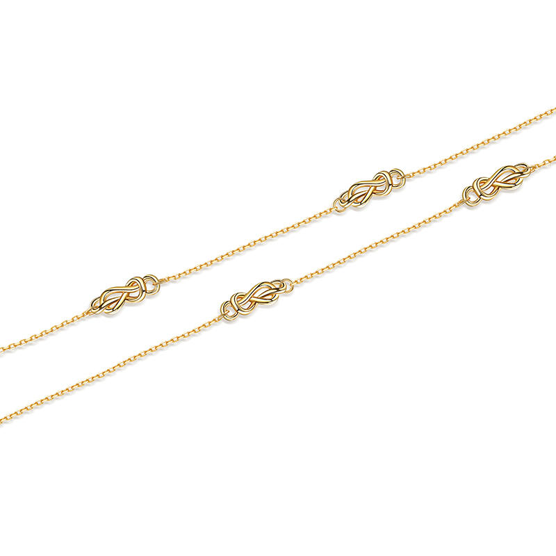 Jeulia Collar Delgado de Plata de Ley con Diseño de Infinito