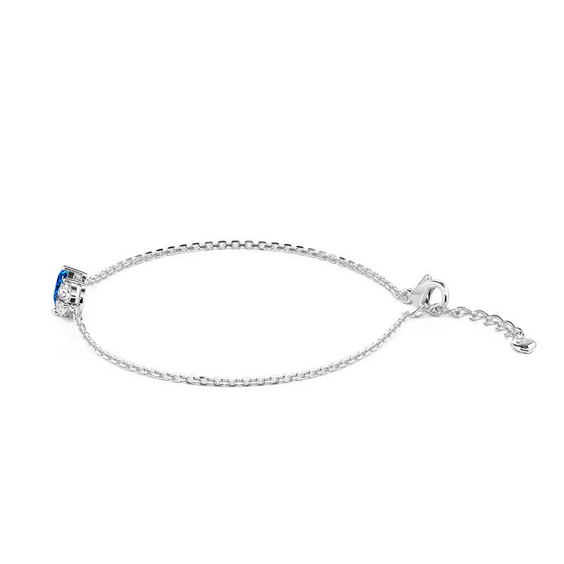 Jeulia Pulsera Corazón Doble Corte Pera con Piedra de Nacimiento Personalizada