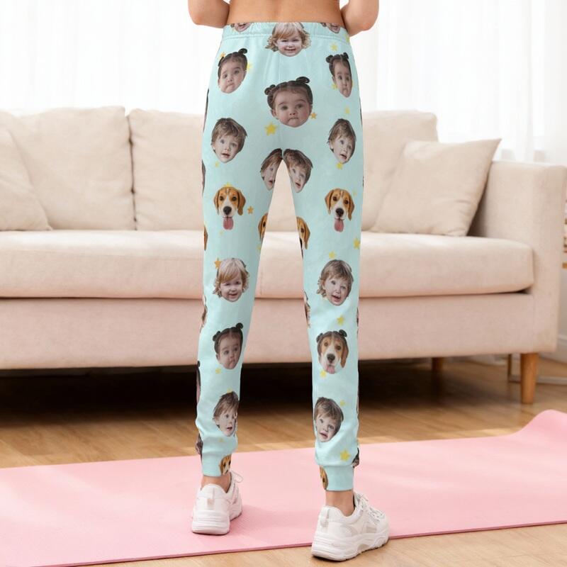 Personliga unisex-joggingbyxor med anpassat barnfoto bästa mamma någonsin utsökt present till mamma