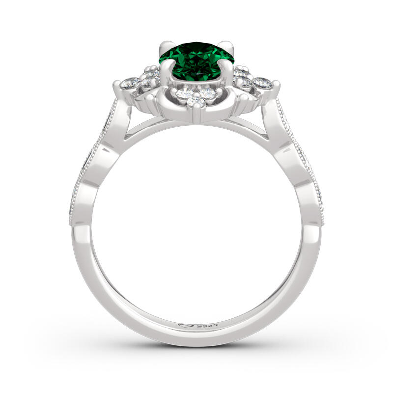 Vintage ring i ovalt snitt i sterlingsilver