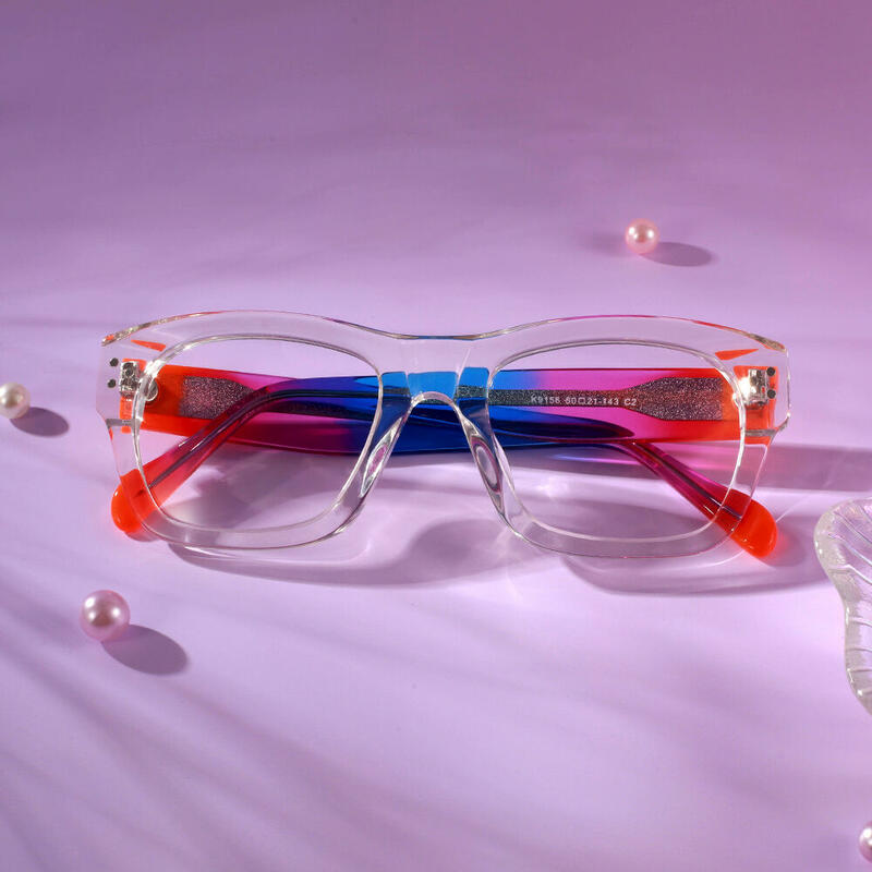 Fay Quadratische Klare Mehrfarbigeed Brille