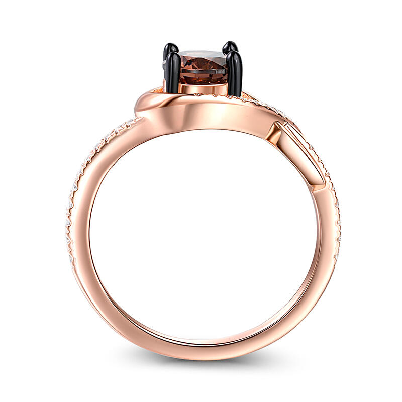 Jeulia Bague Design de l'infini Coupe Ronde Argent Sterling