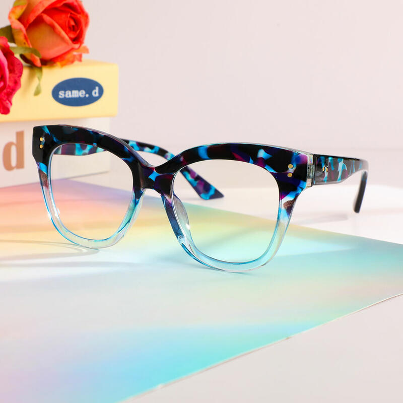 Augustine Quadratische Blaue Brillen