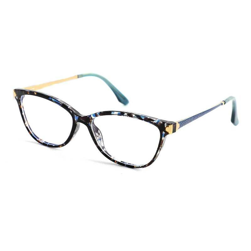 Joshua Rechteckige Blaue Brille