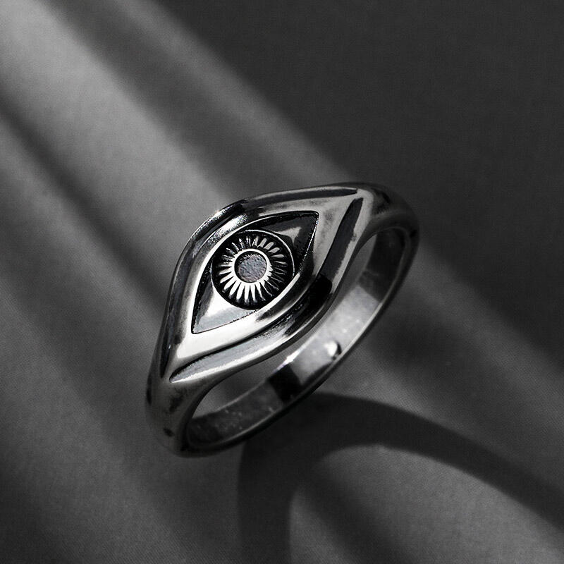 Jeulia "Evil Eye" Sterling Silver Ring