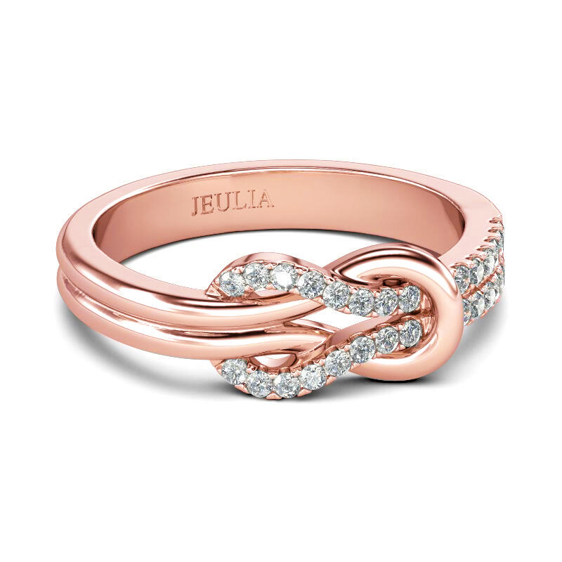 Jeulia Bague Infini en 925 Argent Sterling Amour Bague Nœud Or